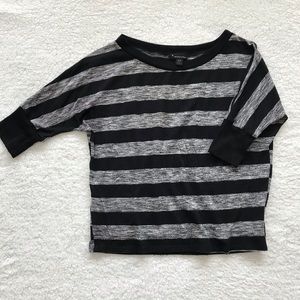 F21 Black and grey stripe shirt